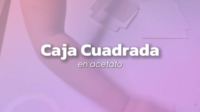 Caja cuadrada de acetato