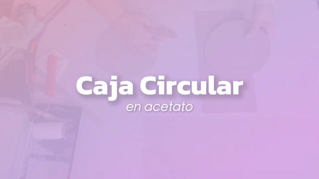 Caja redonda de acetato