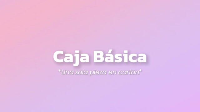 Caja básica una sola pieza en cartón